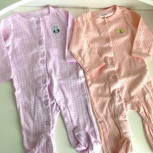 Carters Baby Girl One-piece Footed Pajamas (pack of 2)
